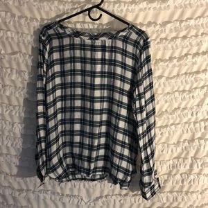 Ann Taylor loft checkered blouse